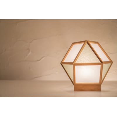 【国産杉】スタンドライト『的 mato』 白×銀鼠　A522-B