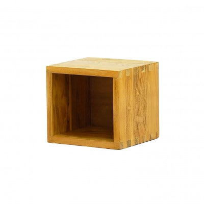 CDボックス S 幅18cm 奥行き16.3cm 高さ16.5cm チーク無垢材