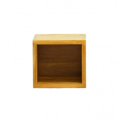 CDボックス S 幅18cm 奥行き16.3cm 高さ16.5cm チーク無垢材