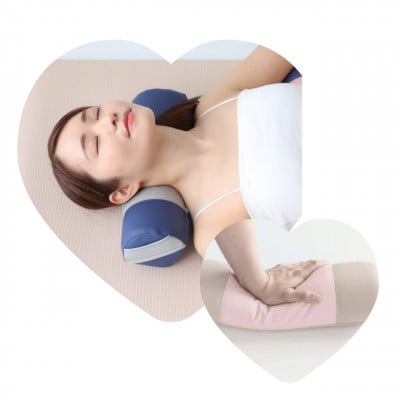 【特許・意匠取得】睡眠×整体で美と健康の願いを叶える《願えりまくらM》ピンクベージュ