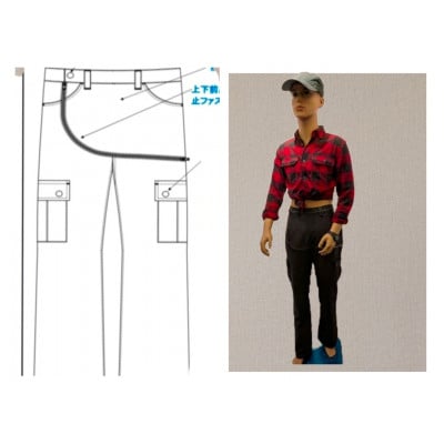 特許申請!多機能ジーンズGenPacパンツ「Book Lサイズ」　扉の内側には大きな秘密のポケット