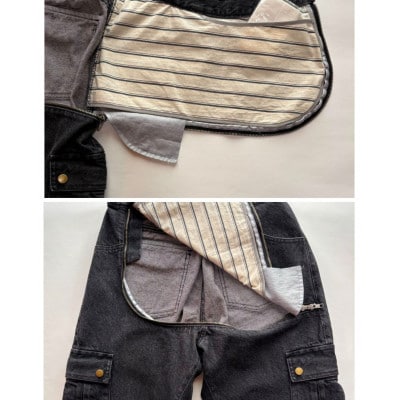 特許申請!多機能ジーンズGenPacパンツ「Book Mサイズ」　内側には大きな秘密のポケット