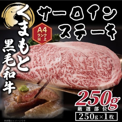 【A4～A5】くまもと黒毛和牛サーロインステーキ　250g(250g×1枚)(錦町)