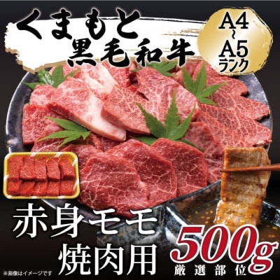 【A4～A5】くまもと黒毛和牛赤身モモ焼肉用　500g(錦町)