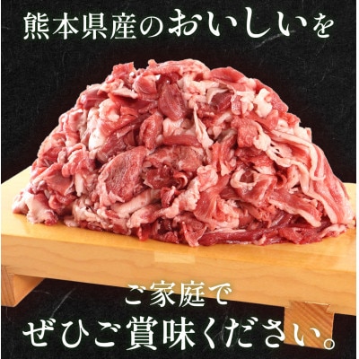 熊本県産 GI認証取得 くまもとあか牛 切り落とし 合計1kg(錦町)
