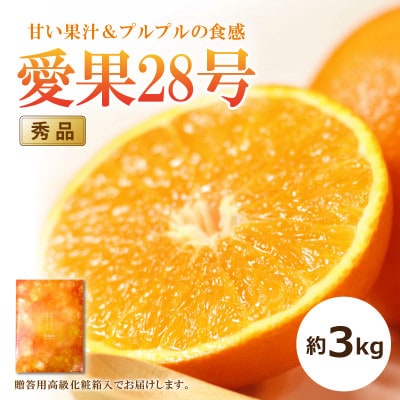 【11月中旬頃から発送予定】愛果28号 【 秀品 】 約3kg (贈答用高級化粧箱入り)