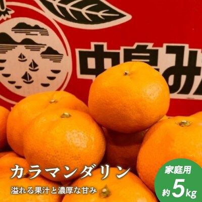 【4月下旬より順次発送】 先行受付 カラマンダリン 約5kg 家庭用