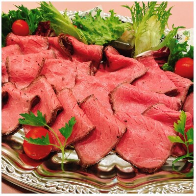 【無地のし付き】レストラン門田特製　あかね和牛のローストビーフ(モモ)600g　西洋わさび付