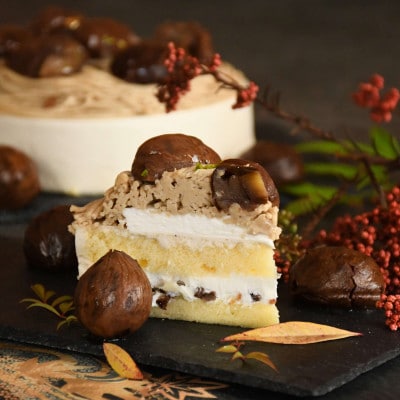 魔法洋菓子店ソルシエの和栗モンブラン ケーキ 5号 直径16cm 5人～7人分 約700g