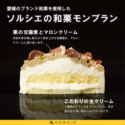 魔法洋菓子店ソルシエの和栗モンブラン ケーキ 4号 直径13.5cm 3人～5人分 約470g