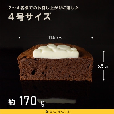 魔法洋菓子店ソルシエのガトーショコラ クラシック 4号