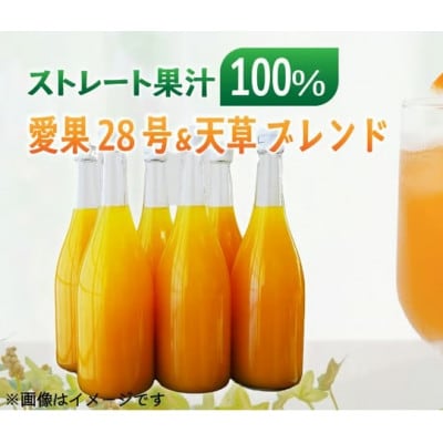 あいか & 天草 ブレンド ストレート果汁100% ジュース 720ml×6本