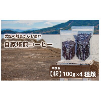 【粉】コーヒー 400g おまかせ 自家焙煎 100g×4種類