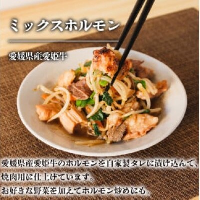愛姫牛の極旨!タレ漬けミックスホルモンセット(1kg)|愛媛ブランド牛