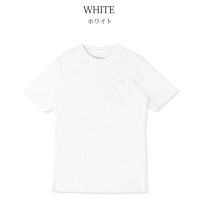メンズ　高級綿　半袖Tシャツ　STKJ23-040　ホワイト　Mサイズ
