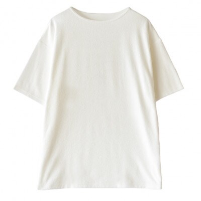メンズ　やわらかパイル地　半袖Tシャツ　FL25SS-001　ホワイト　Mサイズ