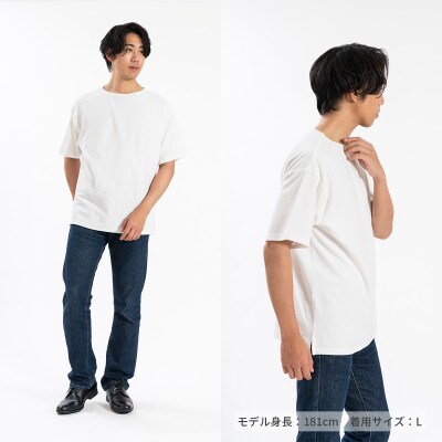メンズ　やわらかパイル地　半袖Tシャツ　FL25SS-001　ホワイト　Mサイズ