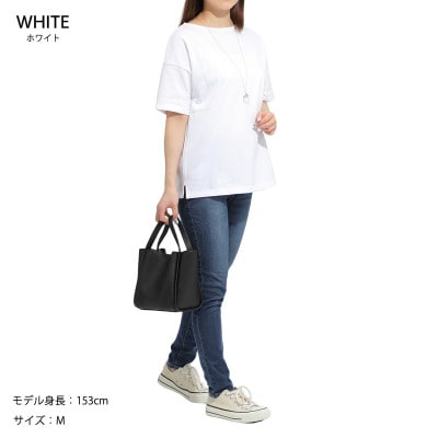 レディース　ハードコットン　ボートネック半袖Tシャツ　FL23SS-016W　ホワイト　XLサイズ
