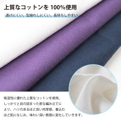 レディース　ハードコットン　ボートネック半袖Tシャツ　FL23SS-016W　ネイビー　Mサイズ
