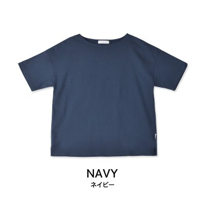 レディース　ハードコットン　ボートネック半袖Tシャツ　FL23SS-016W　ネイビー　Lサイズ