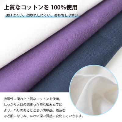 レディース　ハードコットン　ボートネック半袖Tシャツ　FL23SS-016W　ネイビー　Lサイズ