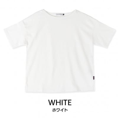メンズ　ハードコットン生地　半袖ボートネックTシャツ　FL23SS-015M　ホワイト　XLサイズ