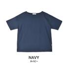 メンズ　ハードコットン生地　半袖ボートネックTシャツ　FL23SS-015M　ネイビー　Mサイズ
