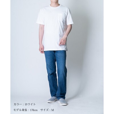 メンズ　高級綿　半袖Tシャツ　STKJ23-040　ホワイト　Lサイズ