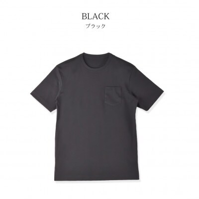 メンズ　高級綿　半袖Tシャツ　STKJ23-040　ブラック　Mサイズ