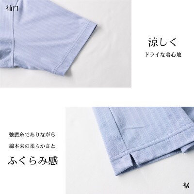 メンズ　へリンボン生地　半袖ポロシャツ　SPKJ23-025　ネイビー　LLサイズ