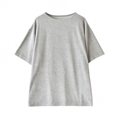メンズ　やわらかパイル地　半袖Tシャツ　FL25SS-001　グレー　Lサイズ