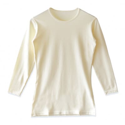 メンズ　長袖　丸首あったかインナー　2枚組　21FW-0004　ホワイト　Sサイズ