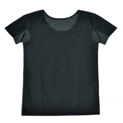 レディース　速乾　夏用インナー　ラウンドネック　2枚セット　22SS0003W　ブラック　Lサイズ