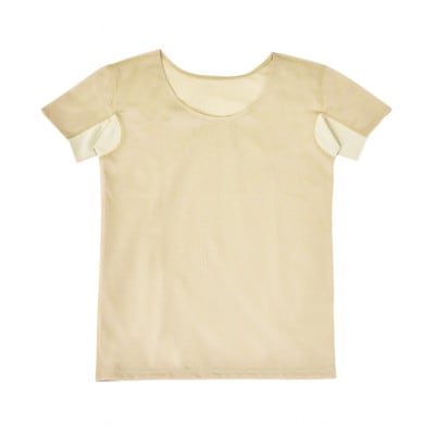 レディース　速乾　夏用インナー　ラウンドネック　2枚セット　22SS0003W　ベージュ　Sサイズ