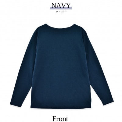 メンズ　ハードコットン　ボートネック長袖Tシャツ　FL22FW-004M　ネイビー　XLサイズ