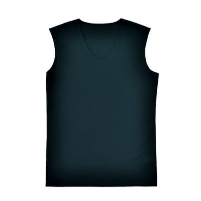 メンズ　速乾　Vネックノースリーブ夏用インナー　2枚セット　22SS0002　ブラック　Mサイズ