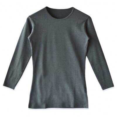 メンズ　長袖　丸首あったかインナー　2枚組　21FW-0004　グレー　2XLサイズ