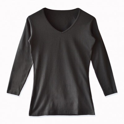 メンズ　長袖　Vネックあったかインナー　2枚組　21FW-0005　ブラック　XLサイズ