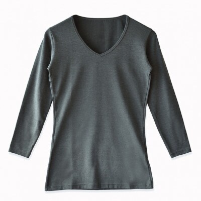 メンズ　長袖　Vネックあったかインナー　2枚組　21FW-0005　グレー　2XLサイズ