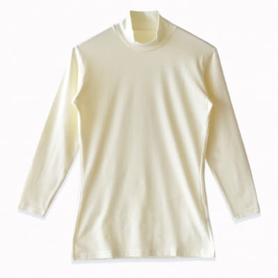 メンズ　長袖　ハイネック秋冬肌着　2枚　21FW-0007　白　L　YOSHIDA SHIRTS