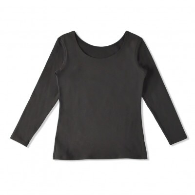 レディース　長袖　丸首あったかインナー　2枚組　23FW-0008W　ブラック　XLサイズ