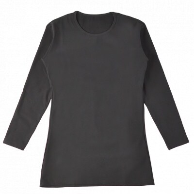 メンズ　長袖　丸首あったかインナー　2枚組　WCPM-01　ブラック　Lサイズ