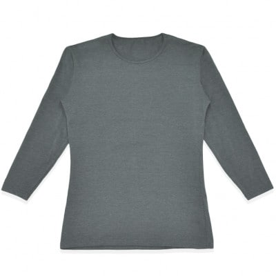 メンズ　長袖　丸首あったかインナー　2枚組　WCPM-01　グレー　Lサイズ