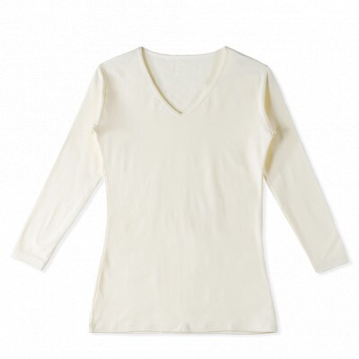 メンズ　長袖　Vネックあったかインナー　2枚組　WCPM-02　オフホワイト　XLサイズ