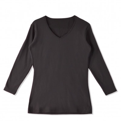 メンズ　長袖　Vネックあったかインナー　2枚組　WCPM-02　ブラック　XLサイズ