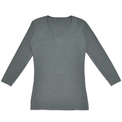 メンズ　長袖　Vネックあったかインナー　2枚組　WCPM-02　グレー　Mサイズ