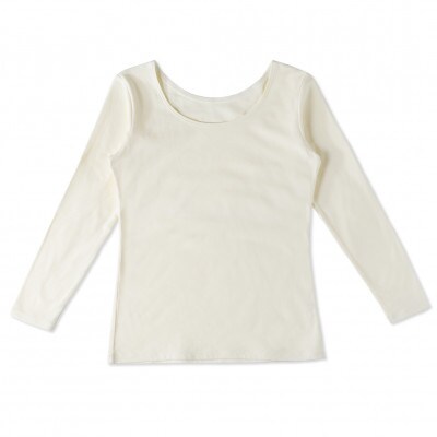 レディース　長袖　丸首あったかインナー　2枚組　WCPM-03W　オフホワイト　XLサイズ