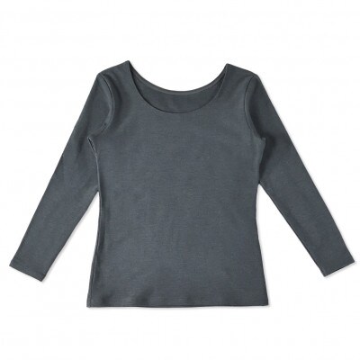 レディース　長袖　丸首あったかインナー　2枚組　WCPM-03W　グレー　Lサイズ