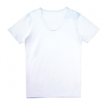 メンズ　速乾　Vネック夏用インナー　2枚セット　22SS0001　ホワイト　Sサイズ