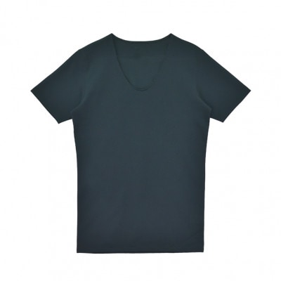 メンズ　速乾　Vネック夏用インナー　2枚セット　22SS0001　ブラック　XSサイズ